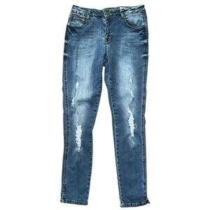 Wishlist Low-Rise Distressed Slit Ankle Skinny Jeans Size 7 27X28